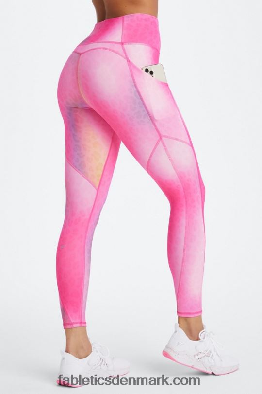 Fabletics Kvinder oasis pureluxe højtaljet 7/8 legging 51 PNX2T802 ombre leopard