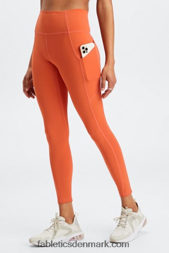 Fabletics Kvinder oasis pureluxe højtaljet 7/8 legging 53 PNX2T811 brændt okker