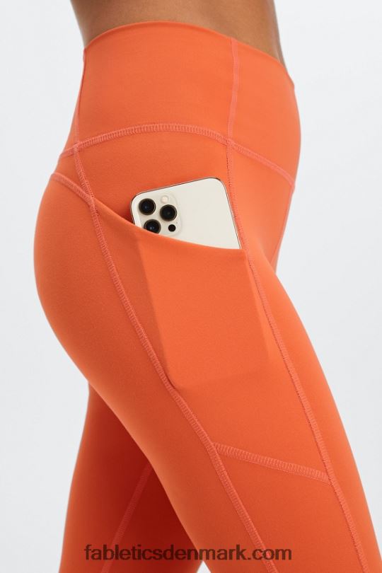 Fabletics Kvinder oasis pureluxe højtaljet 7/8 legging 53 PNX2T811 brændt okker