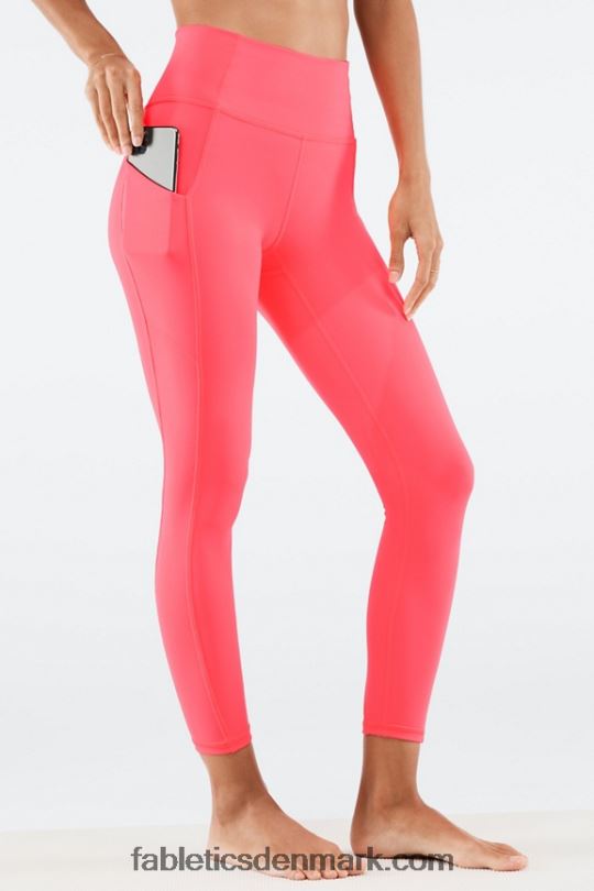 Fabletics Kvinder oasis pureluxe højtaljet 7/8 legging 56 PNX2T825 pop koral
