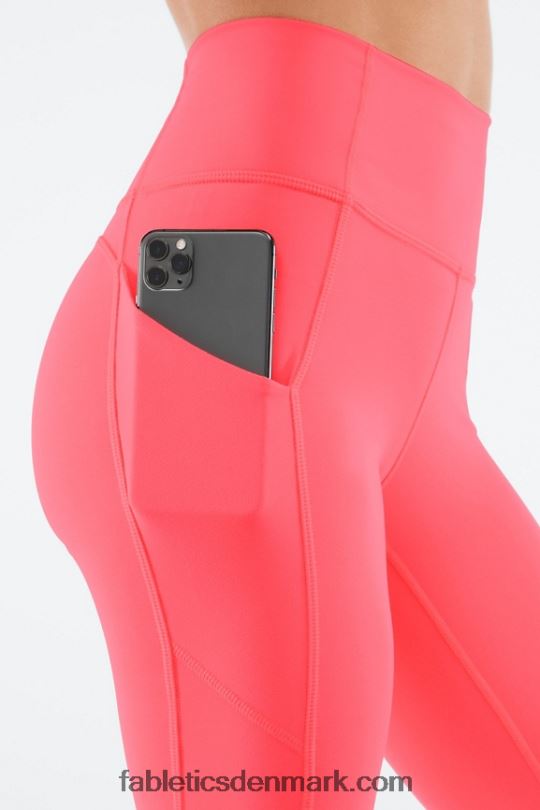 Fabletics Kvinder oasis pureluxe højtaljet 7/8 legging 56 PNX2T825 pop koral