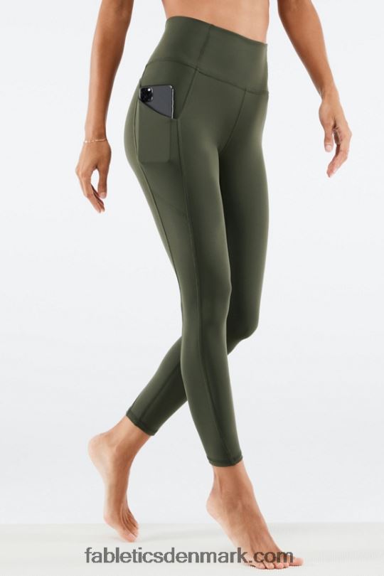 Fabletics Kvinder oasis pureluxe højtaljet 7/8 legging 56 PNX2T826 hær