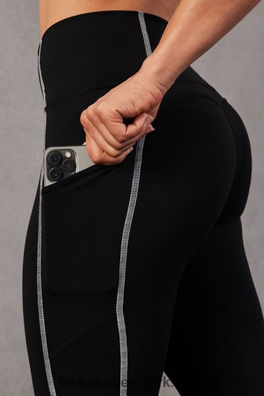 Fabletics Kvinder oasis pureluxe højtaljet 7/8 legging 57 PNX2T829 sort/klassisk hvid