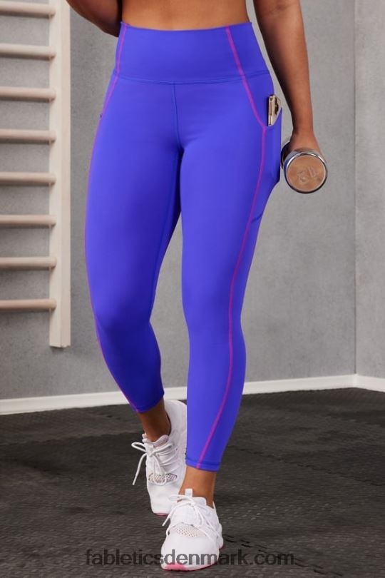 Fabletics Kvinder oasis pureluxe højtaljet 7/8 legging 76 PNX2T995 ekstrem royal/lyserød flugt