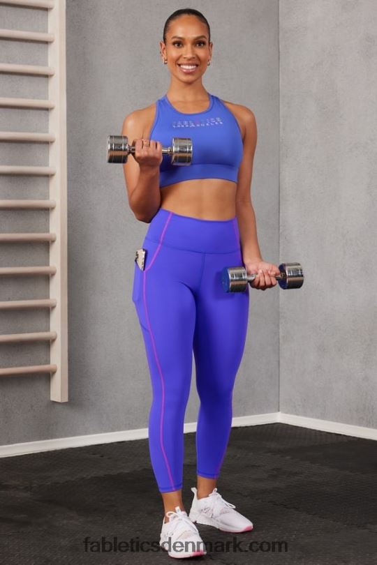 Fabletics Kvinder oasis pureluxe højtaljet 7/8 legging 76 PNX2T995 ekstrem royal/lyserød flugt