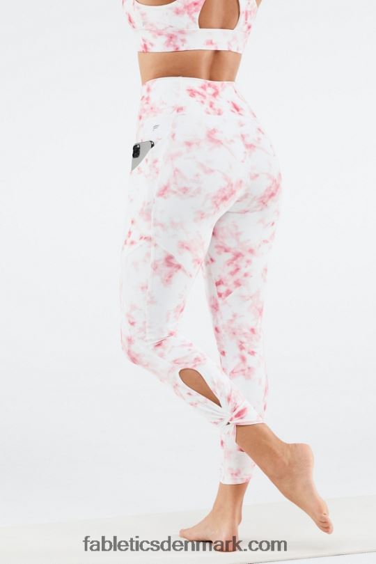 Fabletics Kvinder oasis pureluxe højtaljet 7/8 legging 81 PNX2T1145 rød røget marmor