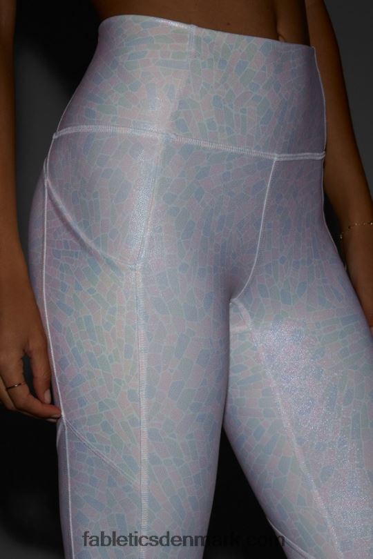 Fabletics Kvinder oasis pureluxe højtaljet 7/8 legging 82 PNX2T1152 hvid krystallinsk glans