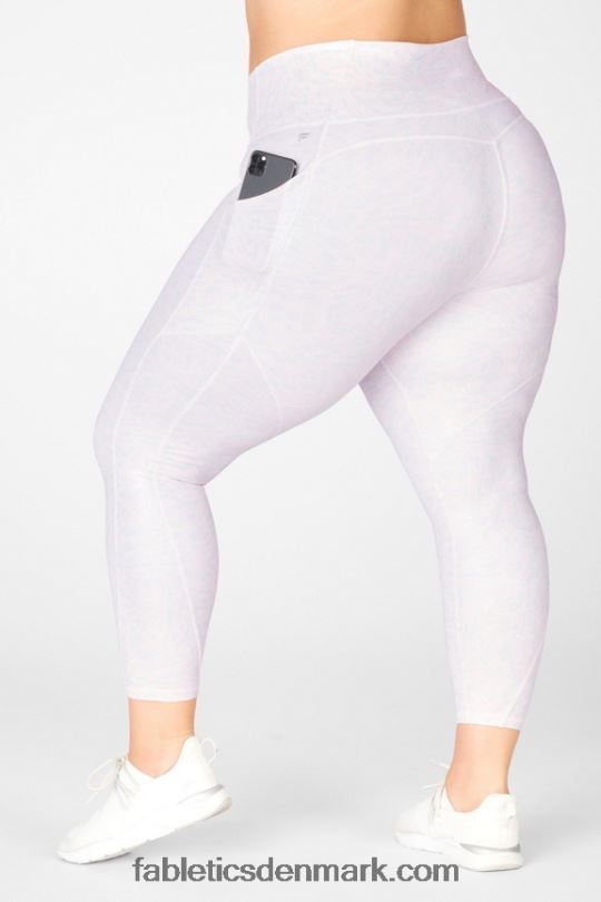 Fabletics Kvinder oasis pureluxe højtaljet 7/8 legging 82 PNX2T1153 hvid krystallinsk glans