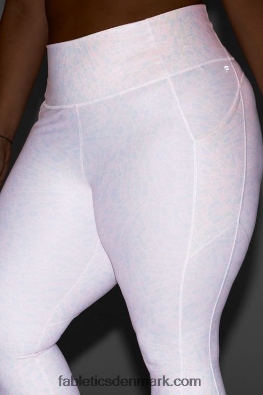 Fabletics Kvinder oasis pureluxe højtaljet 7/8 legging 82 PNX2T1153 hvid krystallinsk glans