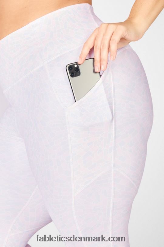 Fabletics Kvinder oasis pureluxe højtaljet 7/8 legging 82 PNX2T1153 hvid krystallinsk glans