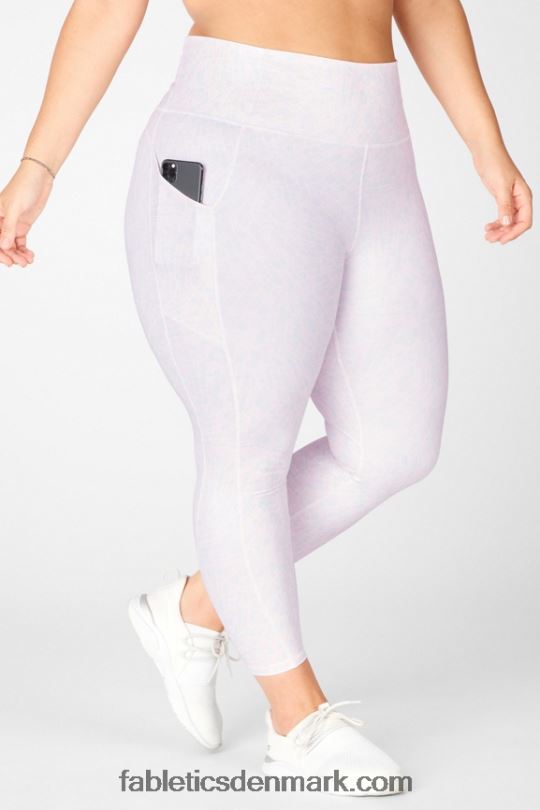 Fabletics Kvinder oasis pureluxe højtaljet 7/8 legging 82 PNX2T1153 hvid krystallinsk glans
