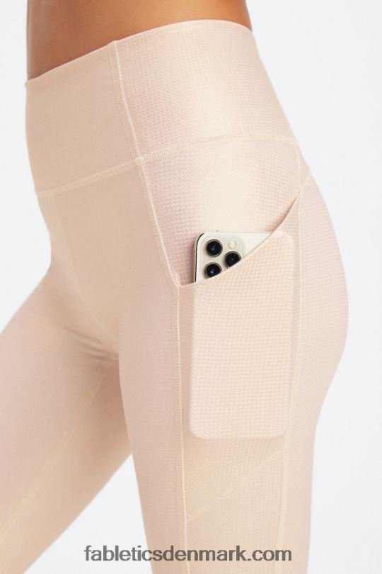 Fabletics Kvinder oasis pureluxe højtaljet legging 69 PNX2T907 guld hologram