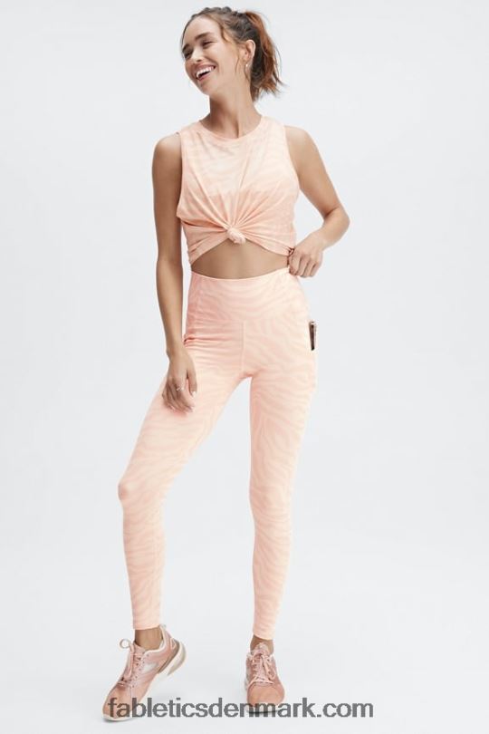 Fabletics Kvinder oasis pureluxe højtaljet legging 70 PNX2T912 sand zebraslag