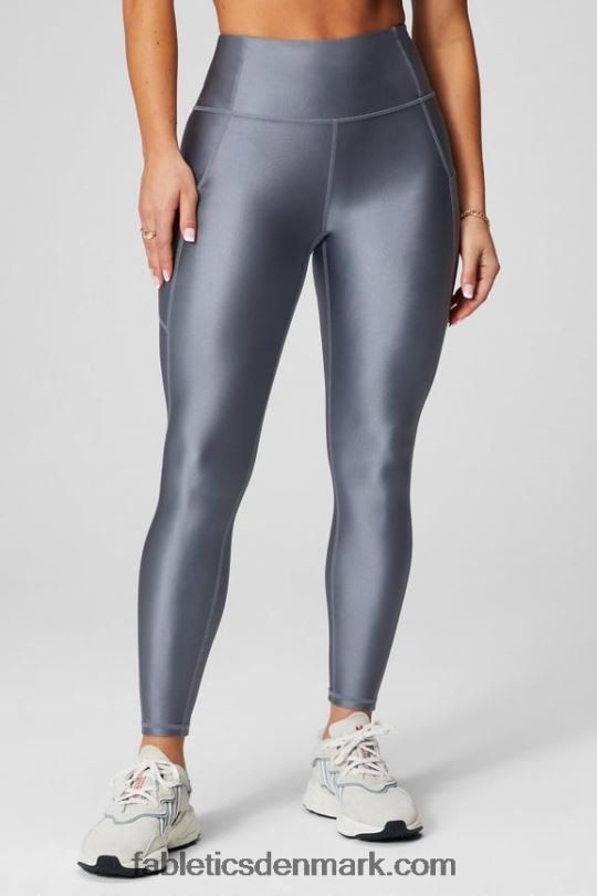 Fabletics Kvinder oasis pureluxe højtaljet shine 7/8 legging PNX2T894 stormskyen skinner