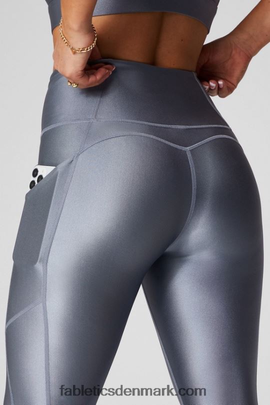 Fabletics Kvinder oasis pureluxe højtaljet shine 7/8 legging PNX2T894 stormskyen skinner