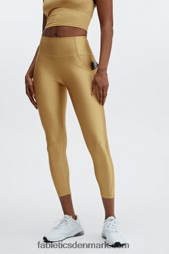 Fabletics Kvinder oasis pureluxe højtaljet shine 7/8 legging PNX2T897 bronze tåge glans