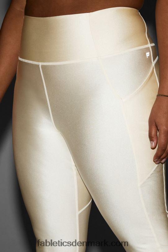 Fabletics Kvinder oasis pureluxe højtaljet shine 7/8 legging PNX2T900 smørcreme glans