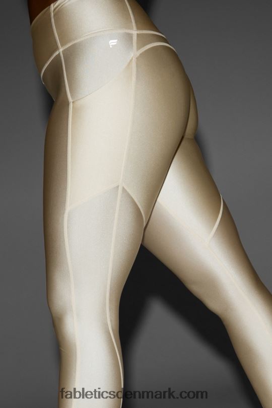 Fabletics Kvinder oasis pureluxe højtaljet shine 7/8 legging PNX2T924 smørcreme glans