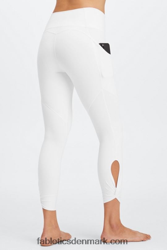 Fabletics Kvinder oasis pureluxe højtaljet twist 7/8 legging PNX2T1136 hvid
