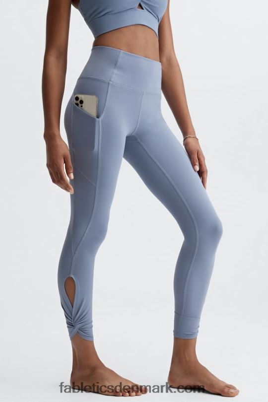 Fabletics Kvinder oasis pureluxe højtaljet twist 7/8 legging PNX2T1140 falmet denim