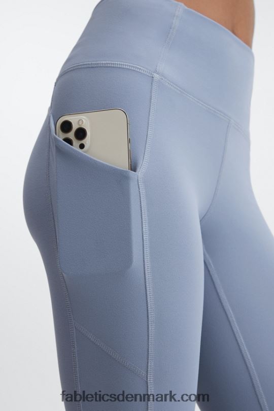 Fabletics Kvinder oasis pureluxe højtaljet twist 7/8 legging PNX2T1140 falmet denim
