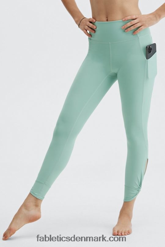 Fabletics Kvinder oasis pureluxe højtaljet twist 7/8 legging PNX2T1141 Hav skum