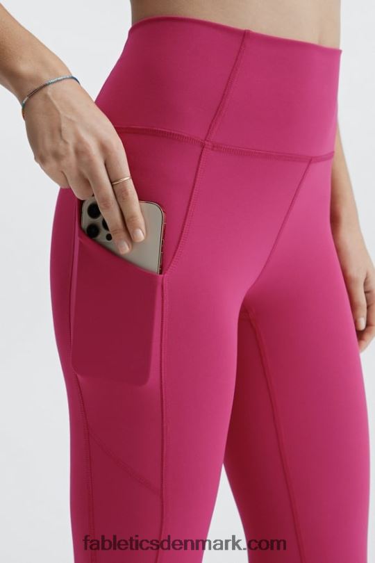 Fabletics Kvinder oasis pureluxe højtaljet twist 7/8 legging PNX2T1142 sangria