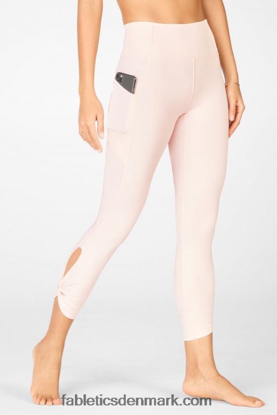 Fabletics Kvinder oasis pureluxe højtaljet twist 7/8 legging PNX2T1148 lyserød frost