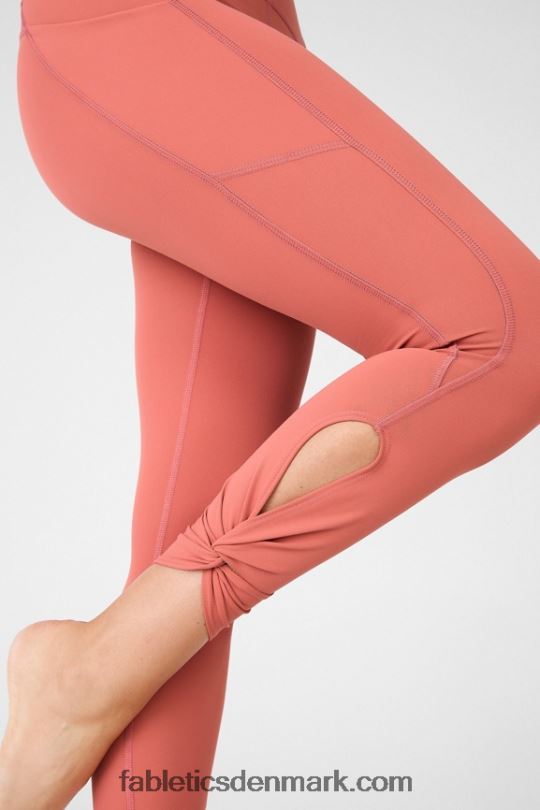 Fabletics Kvinder oasis pureluxe højtaljet twist 7/8 legging PNX2T1149 støvet cedertræ