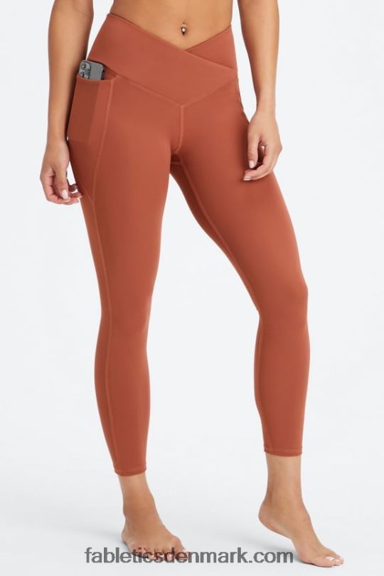 Fabletics Kvinder oasis pureluxe hw crossover 7/8 legging PNX2T928 mahogni