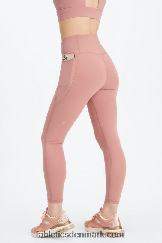 Fabletics Kvinder oasis pureluxe hw crossover 7/8 legging PNX2T934 pink canyon