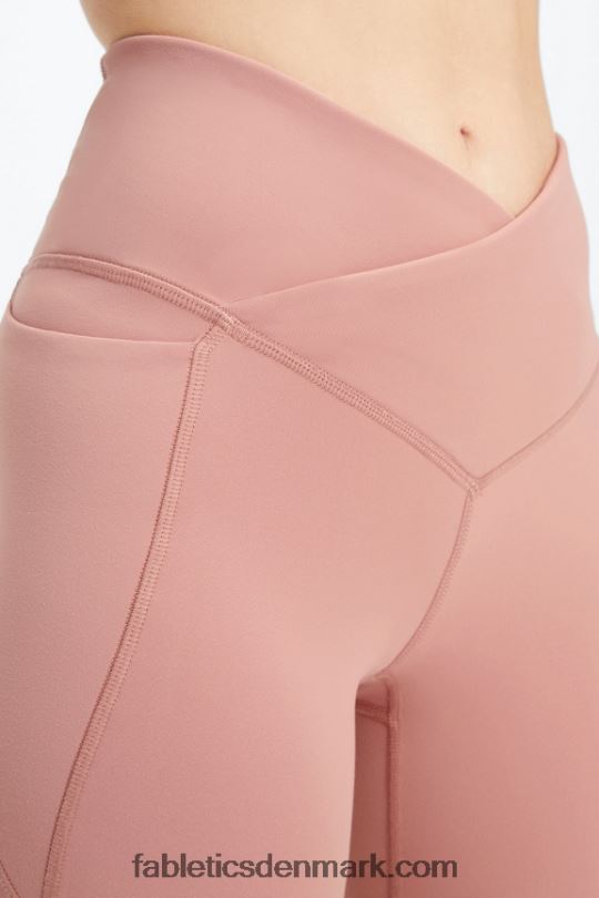 Fabletics Kvinder oasis pureluxe hw crossover 7/8 legging PNX2T934 pink canyon
