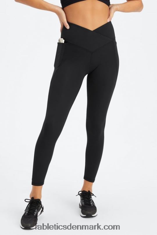 Fabletics Kvinder oasis pureluxe hw crossover 7/8 legging PNX2T948 sort