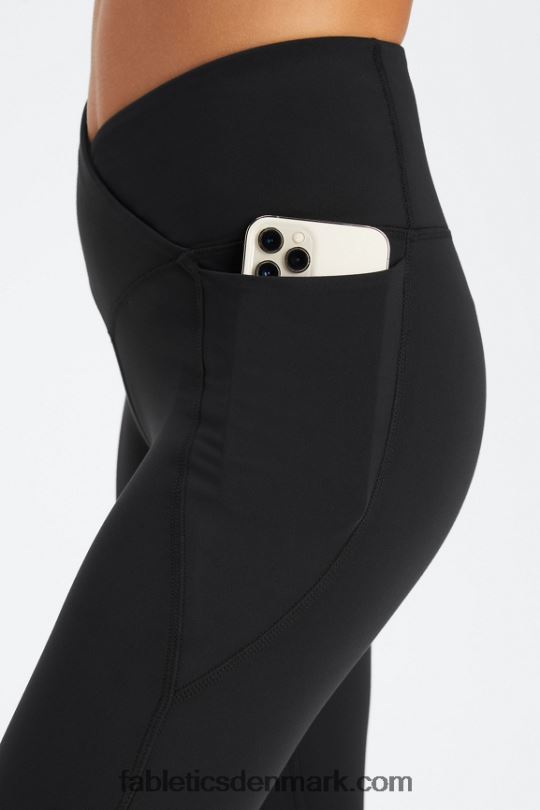 Fabletics Kvinder oasis pureluxe hw crossover 7/8 legging PNX2T948 sort