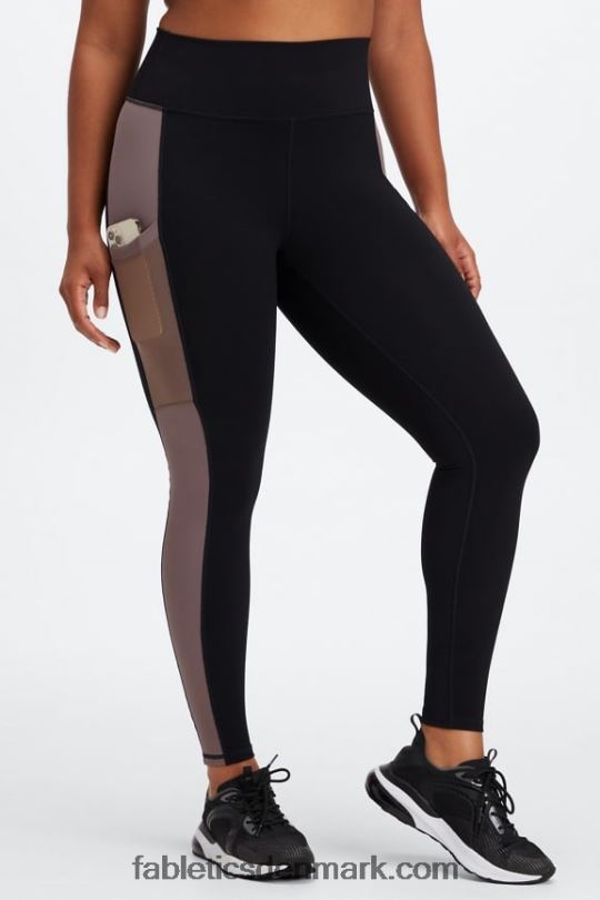 Fabletics Kvinder on-the-go powerhold højtaljet legging 40 PNX2T745 sort/røget