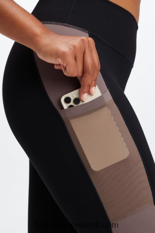 Fabletics Kvinder on-the-go powerhold højtaljet legging 40 PNX2T745 sort/røget