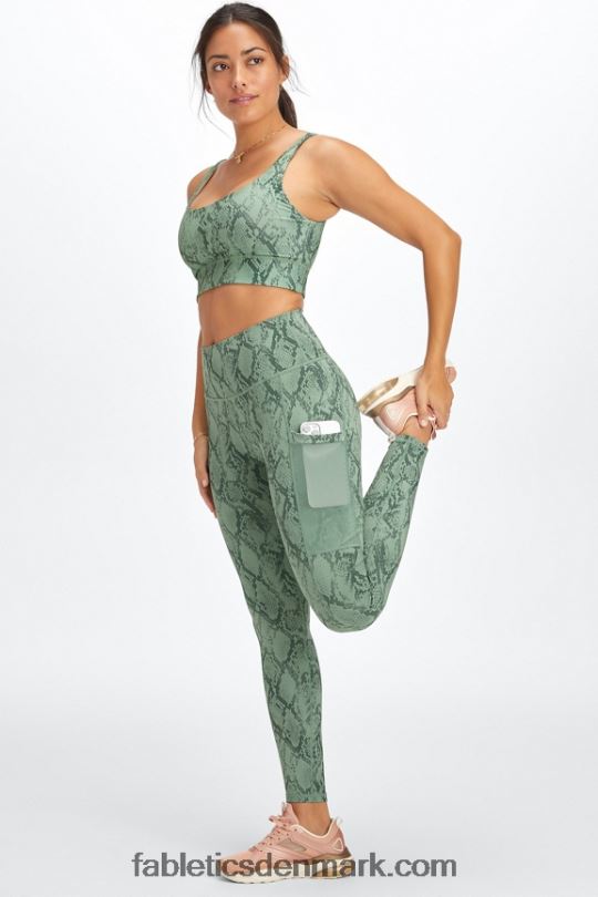 Fabletics Kvinder on-the-go powerhold højtaljet legging 40 PNX2T747 elektrisk kirsebærleopard/elektrisk kirsebær