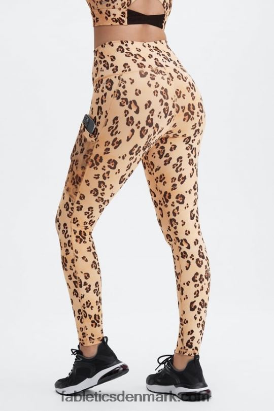 Fabletics Kvinder on-the-go powerhold højtaljet legging 42 PNX2T753 dyb navy/multi spraydient