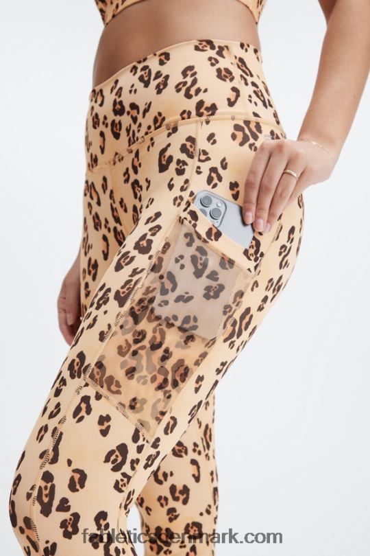 Fabletics Kvinder on-the-go powerhold højtaljet legging 42 PNX2T753 dyb navy/multi spraydient