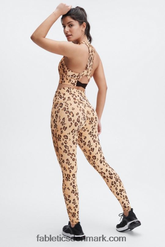 Fabletics Kvinder on-the-go powerhold højtaljet legging 42 PNX2T753 dyb navy/multi spraydient