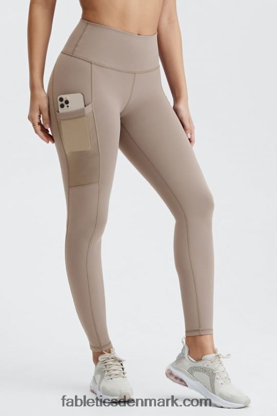 Fabletics Kvinder on-the-go powerhold højtaljet legging 42 PNX2T754 sort/græsgrøn
