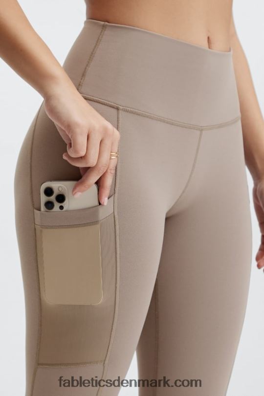 Fabletics Kvinder on-the-go powerhold højtaljet legging 42 PNX2T754 sort/græsgrøn