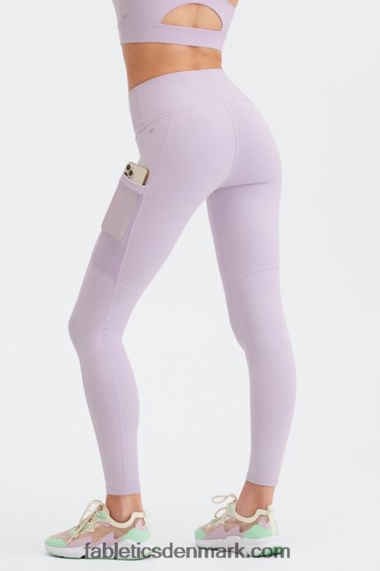 Fabletics Kvinder on-the-go powerhold højtaljet legging 42 PNX2T755 sort/lyserød smørcreme