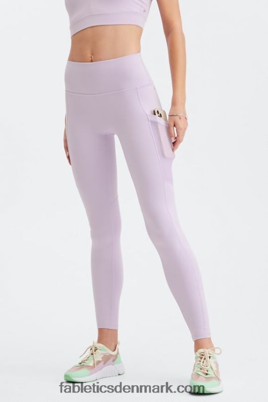 Fabletics Kvinder on-the-go powerhold højtaljet legging 42 PNX2T755 sort/lyserød smørcreme