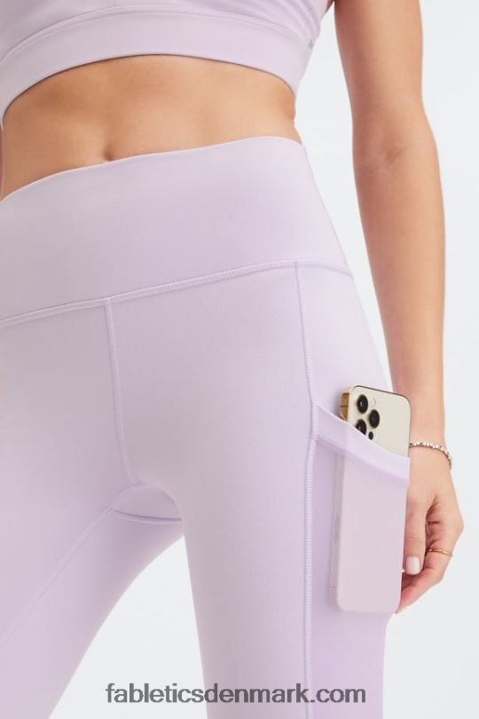Fabletics Kvinder on-the-go powerhold højtaljet legging 42 PNX2T755 sort/lyserød smørcreme