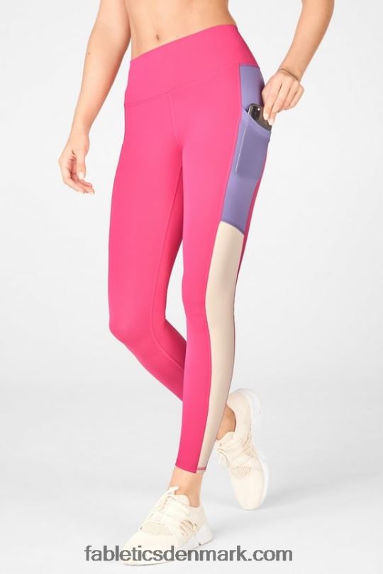 Fabletics Kvinder on-the-go powerhold højtaljet legging 42 PNX2T757 plys pink/violetta/tapioka