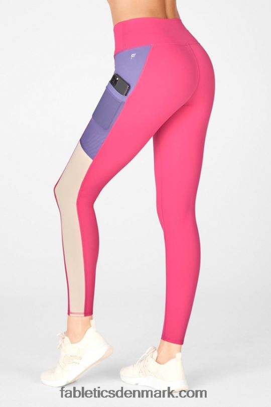 Fabletics Kvinder on-the-go powerhold højtaljet legging 42 PNX2T757 plys pink/violetta/tapioka