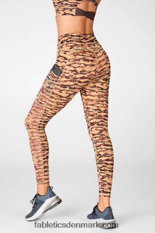 Fabletics Kvinder on-the-go powerhold højtaljet legging 43 PNX2T760 ben/klassisk grå lyng