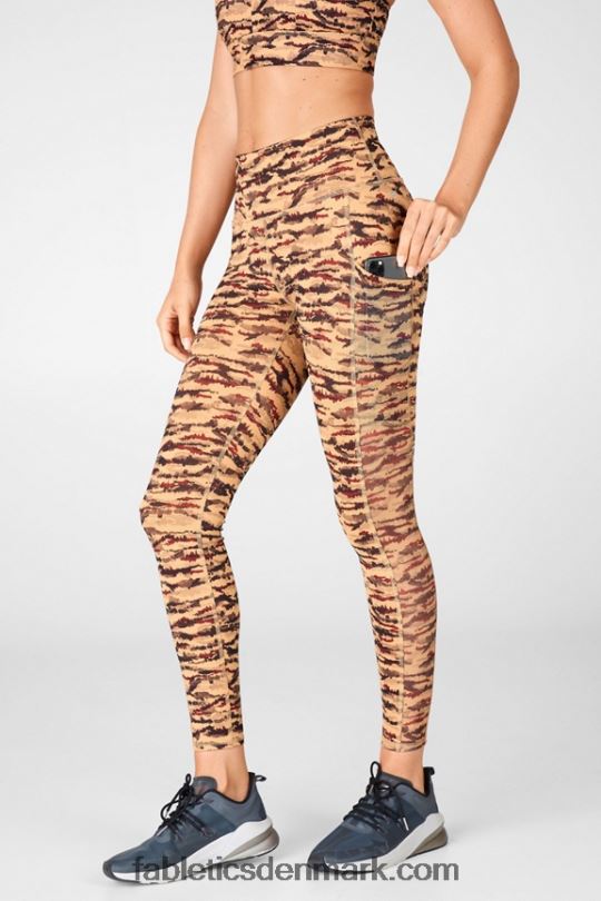 Fabletics Kvinder on-the-go powerhold højtaljet legging 43 PNX2T760 ben/klassisk grå lyng