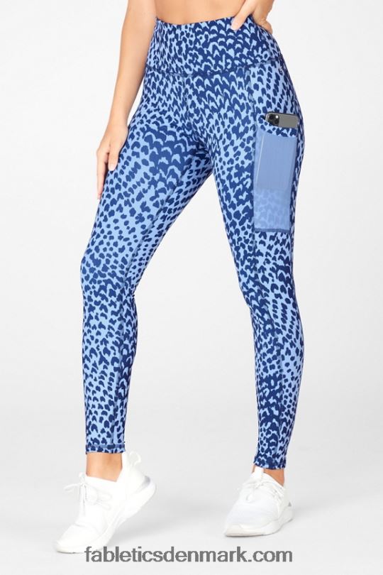 Fabletics Kvinder on-the-go powerhold højtaljet legging 43 PNX2T761 klassisk grå lyng/ben